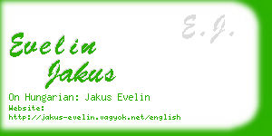 evelin jakus business card